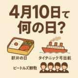 【4月10日は何の日？】意外と知らない記念日の宝庫！今日をもっと好きになる面白豆知識まとめ